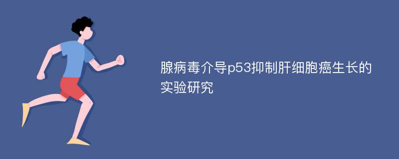 腺病毒介导p53抑制肝细胞癌生长的实验研究