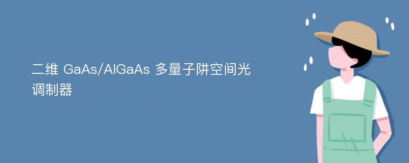 二维 GaAs/AlGaAs 多量子阱空间光调制器