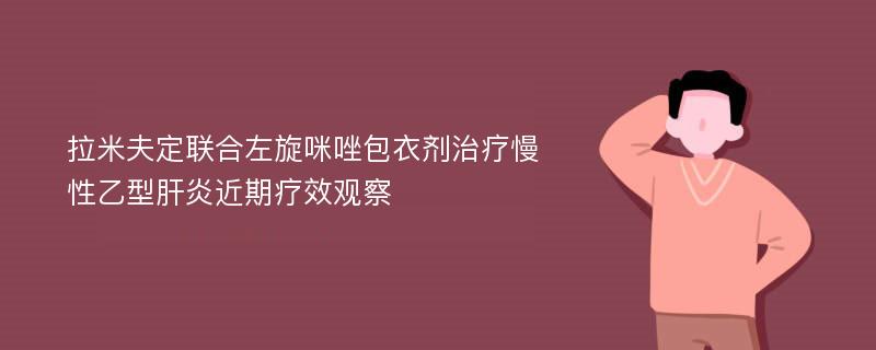 拉米夫定联合左旋咪唑包衣剂治疗慢性乙型肝炎近期疗效观察